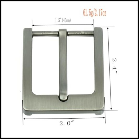 Single Prong Belt Buckle Replacement Heavy Duty Alloy Zinc 1.5\
